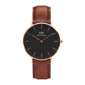 Classic St Mawes Black Rose Gold 36mm