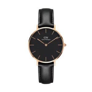 Đồng Hồ Nữ Petite Sheffield Black Rose Gold DW00100168